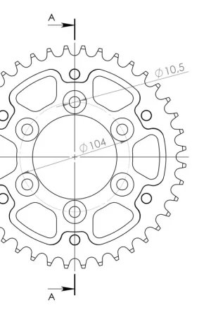 SUPERSPROX - REAR STEALTH 39T, GOLD, 525 - Sprockets - 39T Hete Deal