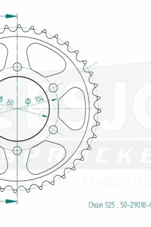 ESJOT - REAR STEEL 40T, 525 - Sprockets - Staal Aanbieding