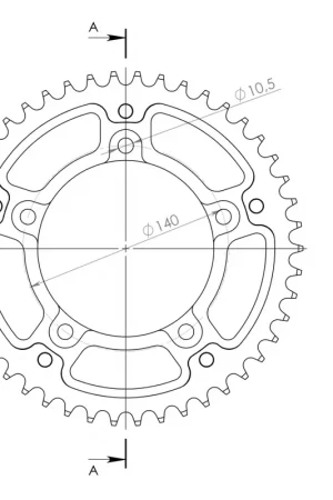 Lage Kosten SUPERSPROX - REAR STEALTH 45T - Sprockets - GOLD 525