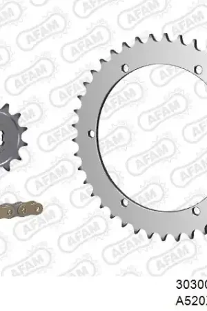 AFAM - 520XRR3 104 ARS (CLIP) GOLD & SPROCKETS - STEEL Garantie Inbegrepen