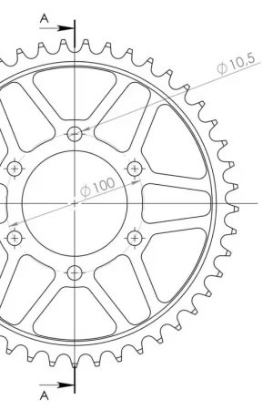 Dagaanbieding SUPERSPROX - REAR STEEL 45T, BLACK, 530 - Sprockets - Stevig en Betrouwbaar