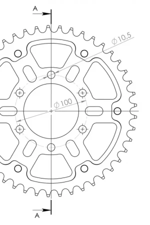 Betrouwbaar SUPERSPROX - REAR STEALTH 45T, GOLD, 530 - Sprockets - 45T
