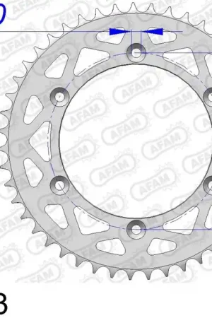 Voordeelprijs AFAM - REAR ALU 53T, 520 - Sprockets - Lichtgewicht en Duurzaam