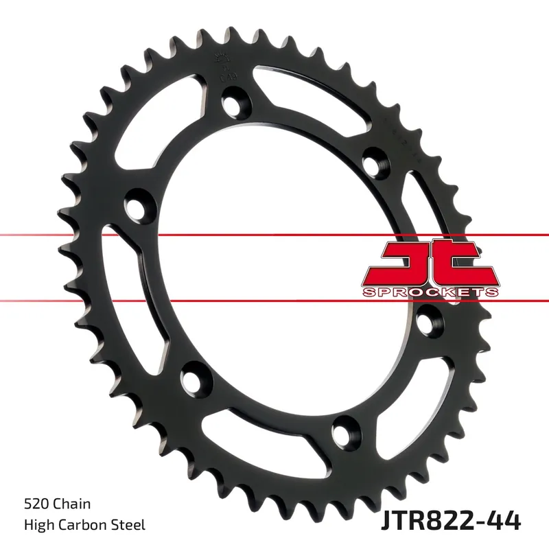 JT SPROCKETS - REAR STEEL 44T, 520 - Sprockets - Duurzaam en Betrouwbaar Authentiek