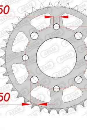 Direct Verzonden AFAM - REAR STEEL 47T, 428 - Sprockets - Staalconstructie