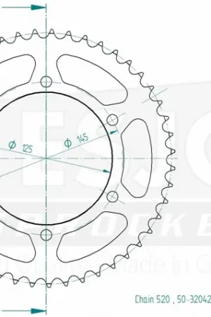 ESJOT - REAR STEEL 47T, 520 - Sprockets - Hoge kwaliteit Bestseller
