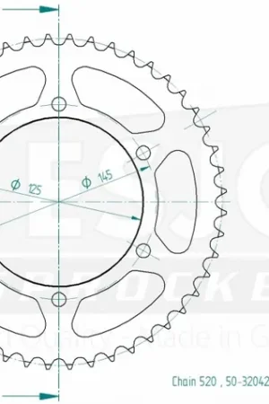 ESJOT - REAR STEEL 48T, 520 - Sprockets - Staal 48T Korting