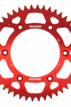 Hoge Kwaliteit SUPERSPROX - REAR ALU 48T, RED, 520 - Sprockets - Aluminium