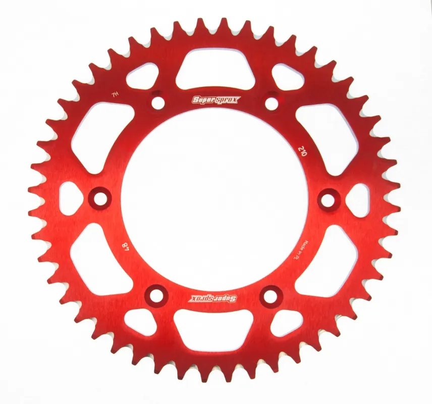 Hoge Kwaliteit SUPERSPROX - REAR ALU 48T, RED, 520 - Sprockets - Aluminium