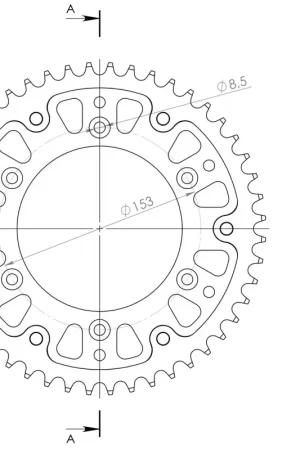 SUPERSPROX - REAR STEALTH 48T - Sprockets - Black 520 Handgemaakt