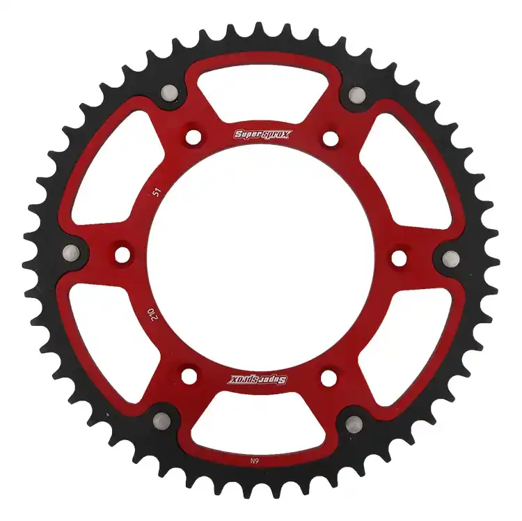Korting SUPERSPROX - REAR STEALTH 51T, RED, 520 - Sprockets - Hoogwaardige prestaties