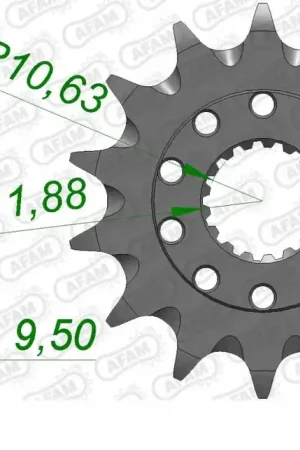 AFAM - FRONT 14T, 520, SELF CLEANING - Sprockets - Zelfreinigend Beste Prijs
