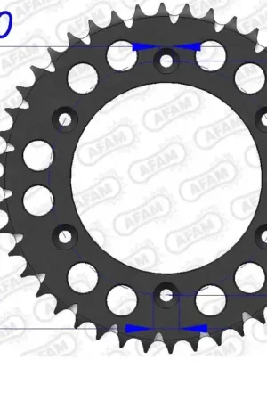AFAM - REAR ALU 45T, 520 - Sprockets - Aluminium Trendy