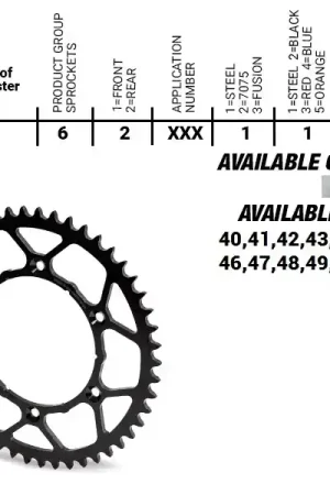 Laatste Versie MOTO MASTER - REAR STEEL ULTRALIGHT 51T - Sprockets - Lichtgewicht & Duurzaam