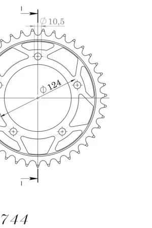 Garantie Inbegrepen SUPERSPROX - REAR STEEL 39T, BLACK, 525 - Sprockets - 39T