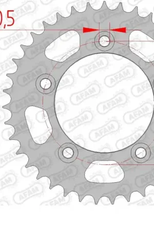 Topkwaliteit AFAM - REAR STEEL 36T, 525 - Sprockets - Geschikt voor Ducati