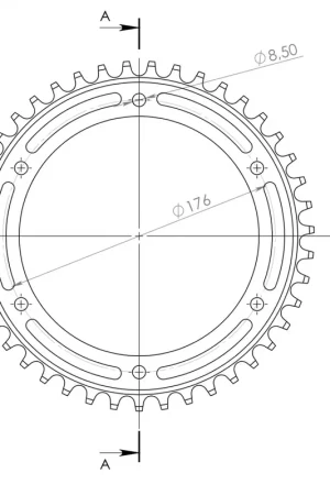 Beste Prijs SUPERSPROX - REAR STEEL 43T, BLACK, 530 - Sprockets - Staal