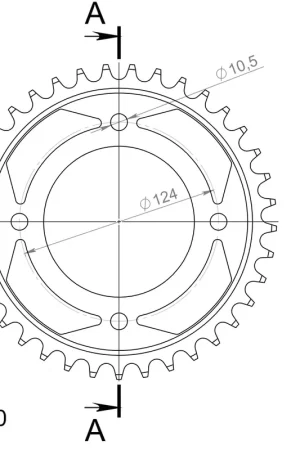 SUPERSPROX - REAR STEEL 37T, 530, BLACK - Sprockets - Geschikt voor Honda Exclusieve Aanbieding