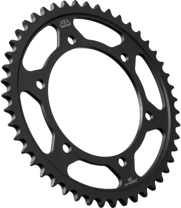 JT SPROCKETS - REAR STEEL 47T BL, 530 - Sprockets - BLACK ZINC FINISH Gratis Retour
