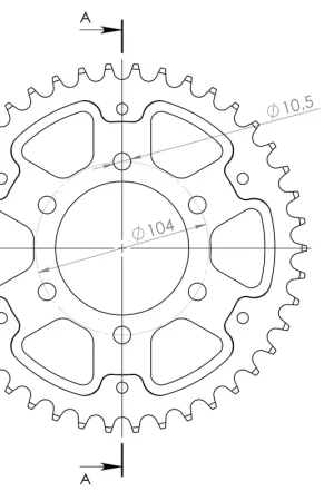 Nieuw Model SUPERSPROX - REAR STEALTH 41T, GOLD, 530 - Sprockets - Compatibel met Kawasaki