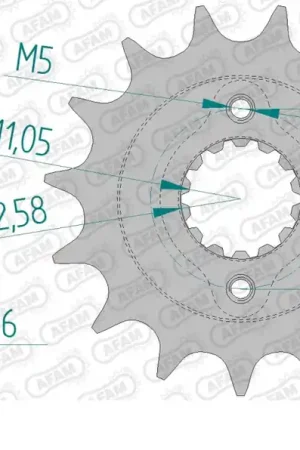 AFAM - FRONT 14T, 520 - Sprockets - Geschikt voor diverse Ducati-modellen Superprijs