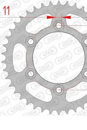 AFAM - REAR STEEL 45T, 520 - Sprockets - Duurzaam en Compatibel Voordeelprijs