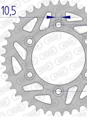 AFAM - REAR ALU 40T, 520 - Sprockets - Geschikt voor diverse Ducati-modellen Lage Kosten