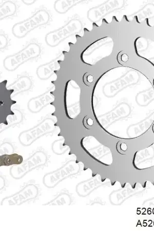 AFAM - 520XMR3 102 MRS (RIVET) & SPROCKETS - Chain Kits - STEEL Budget