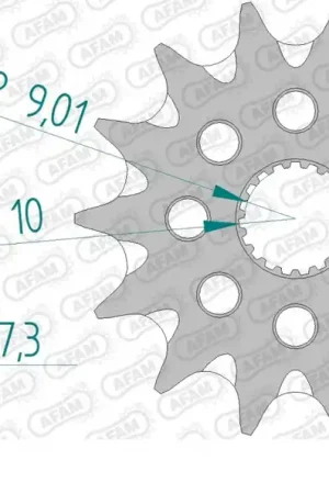 Exclusief AFAM - FRONT 13T, 520, SELF CLEANING - Sprockets - Geschikt voor Honda CR 125 R