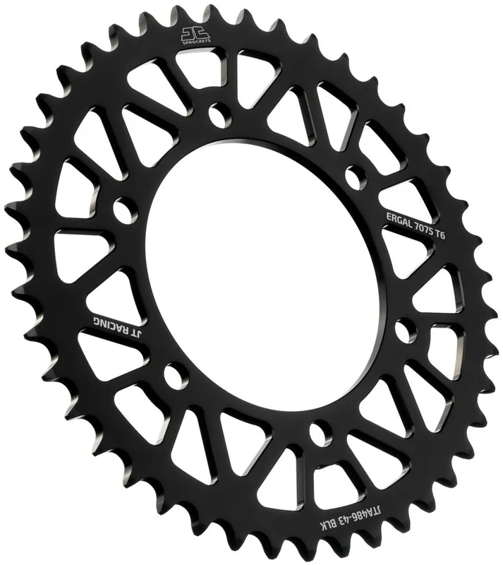 Express Levering JT SPROCKETS - REAR RACELITE ALU 43T BLACK, 520 - Sprockets - Geschikt voor Kawasaki en Yamaha