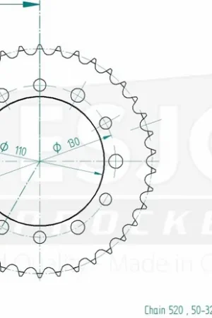 ESJOT - REAR STEEL 38T - Sprockets - 520 Korting