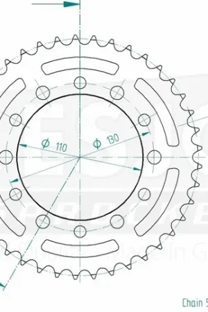 Beste Prijs ESJOT - REAR STEEL 41T, 520 - Sprockets - Compatibel met Kawasaki en Yamaha