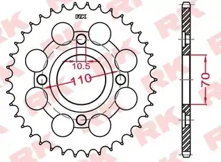 Fabrieksprijs RK - REAR 36T, 530 - Sprockets - Compatibel met Honda Cb 400 n