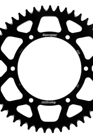 Direct Beschikbaar SUPERSPROX - REAR ALU 49T - Sprockets - BLACK 520