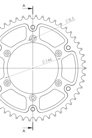 SUPERSPROX - REAR STEALTH 50T - Sprockets - Zwart 520 Nu Kopen