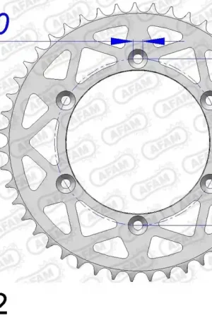AFAM - REAR ALU 52T - Sprockets - 520 Budget