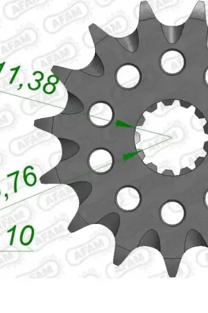 Betrouwbaar AFAM - FRONT 14T, 520, SELF CLEANING - Sprockets - Zelfreinigend