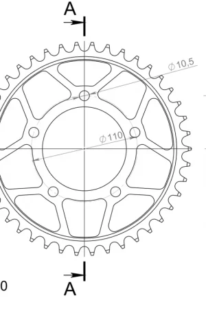 SUPERSPROX - REAR STEEL 42T, BLACK, 530 - Sprockets - Hoge kwaliteit Wereldwijde Verzending