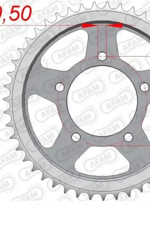 AFAM - REAR STEEL 42T, 530 - Sprockets - Compatibel met Suzuki Professioneel