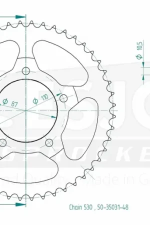 Uitverkoop ESJOT - REAR STEEL 48T, 530 - Sprockets - Geschikt voor Suzuki