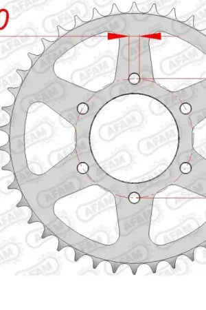 Nieuw Model AFAM - REAR STEEL 42T, 520 - Sprockets - Compatibel met Suzuki