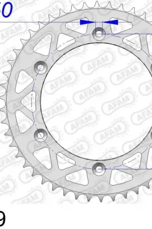 Korting AFAM - REAR ALU 49T, 520 - Sprockets - Compatibel met Yamaha