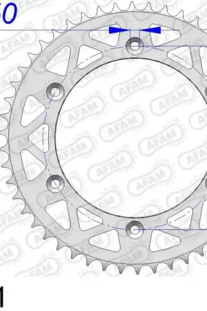 Direct Beschikbaar AFAM - REAR ALU 51T, 520 - Sprockets - Compatible met Yamaha