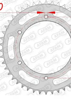 AFAM - REAR STEEL 46T, 520 - Sprockets - Geschikt voor Suzuki Rgv 250 k/l Gereduceerde Prijs