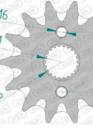 AFAM - FRONT 15T, 420, SELF CLEANING - Sprockets - Zelfreinigend Weekendaanbieding