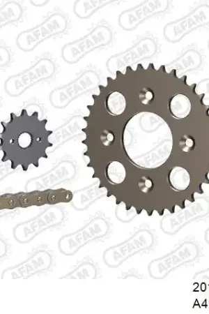 AFAM - 420R1 78 AR (CLIP) GOLD & SPROCKETS - Chain Kits - ALU Korting