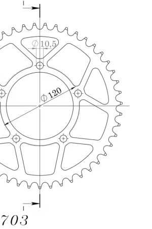 Nieuwe Collectie SUPERSPROX - REAR STEEL 44T, BLACK, 520 - Sprockets - Staal