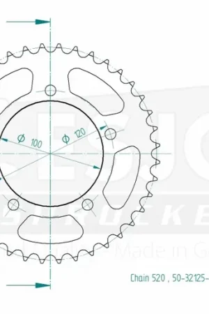 Origineel ESJOT - REAR STEEL 40T, 520 - Sprockets - Compatibel met Aprilia
