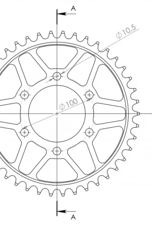 SUPERSPROX - REAR STEEL 42T, BLACK, 530 - Sprockets - Compatibel met Suzuki GSX en GSXR Hete Deal