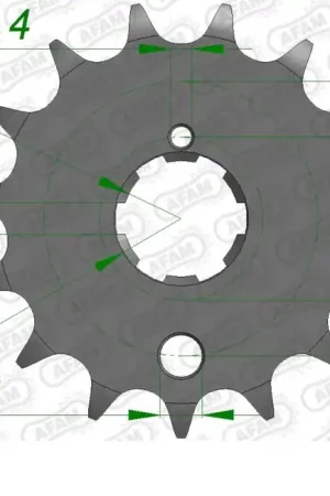 AFAM - FRONT 15T, 530 - Sprockets - Compatible with Kawasaki Gratis Verzending